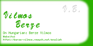 vilmos berze business card